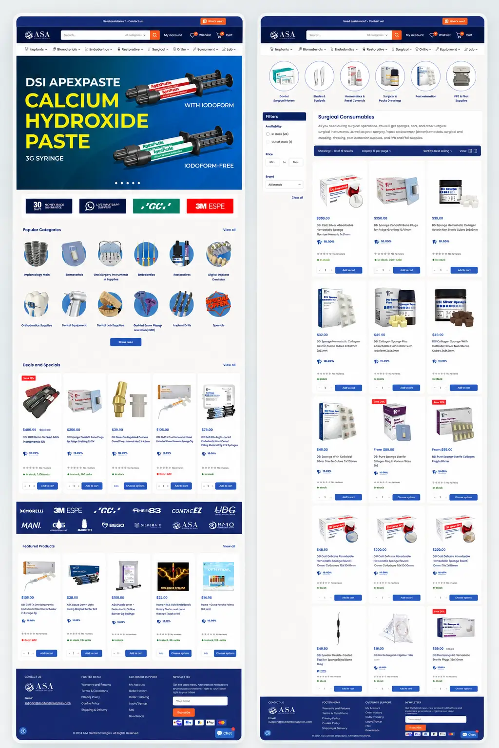 ASA Dental Supplies mobile website by DGVAS
